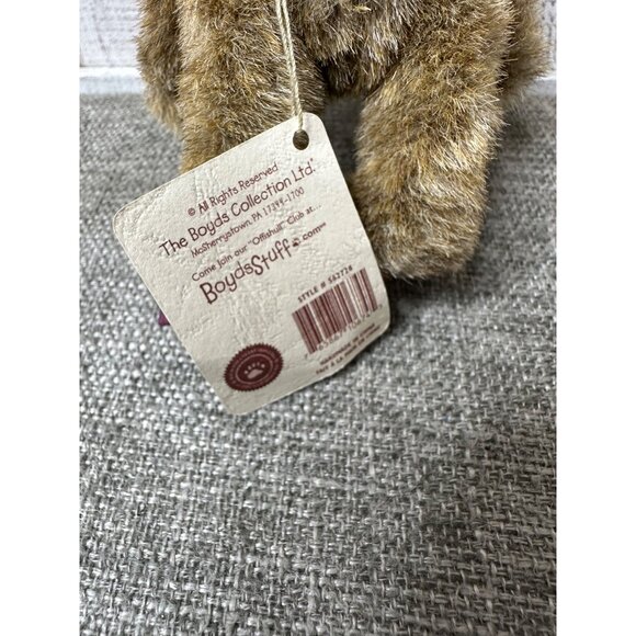 Boyds Plush Moose Figurine With Hat & Scarf The Head Bean Collection - Picture 5 of 6